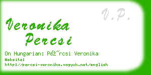 veronika percsi business card